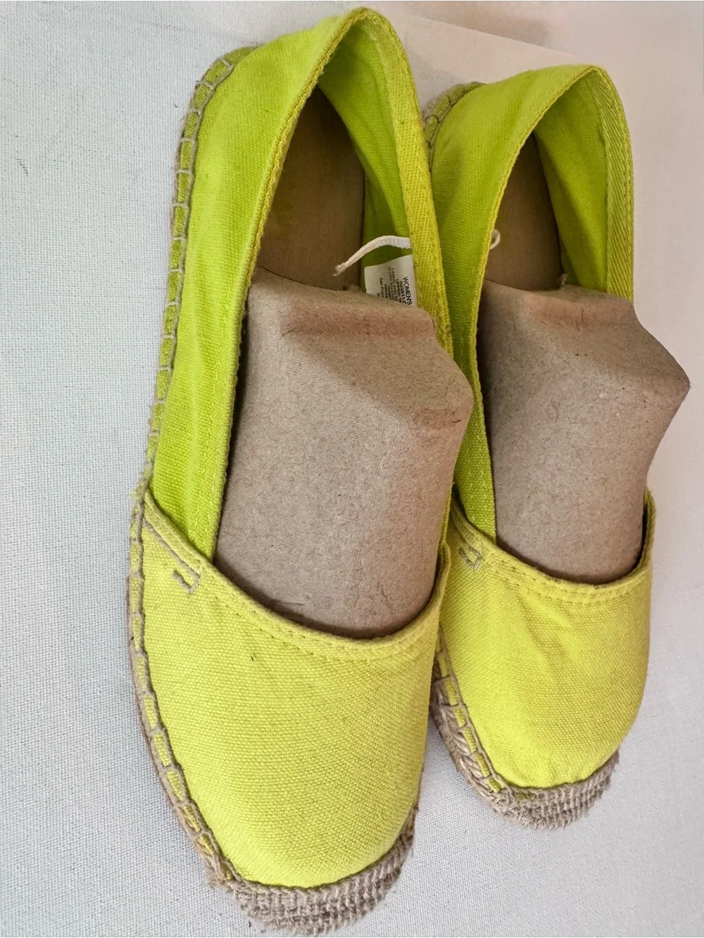 Old Navy two tone Neon Yellow Canvas Espadrille Flats